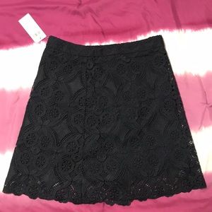 Hollister Navy Lace Mini Skirt Size 1 NWT